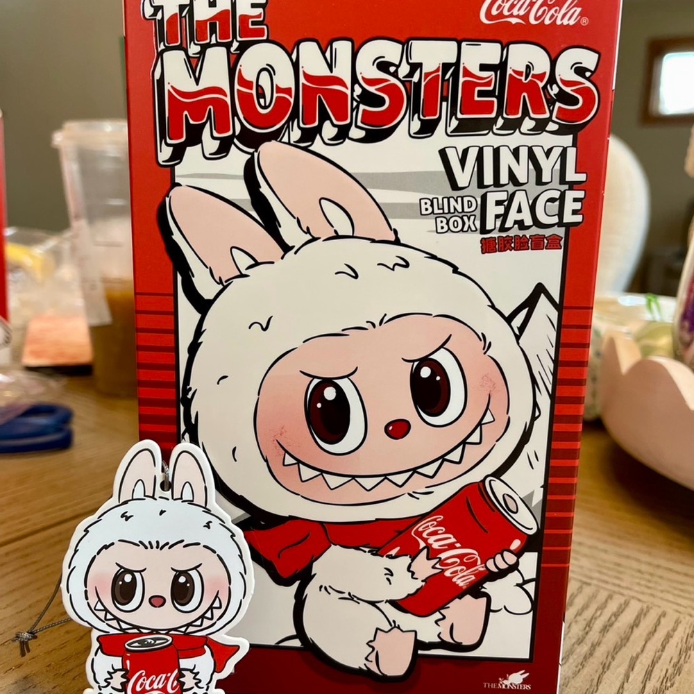 Cute Monster Keychain with Red and White Colors
